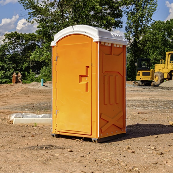 how often are the porta potties cleaned and serviced during a rental period in McGregor